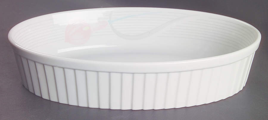 Serenade Pink 12'' Oval Baker by Mikasa-1