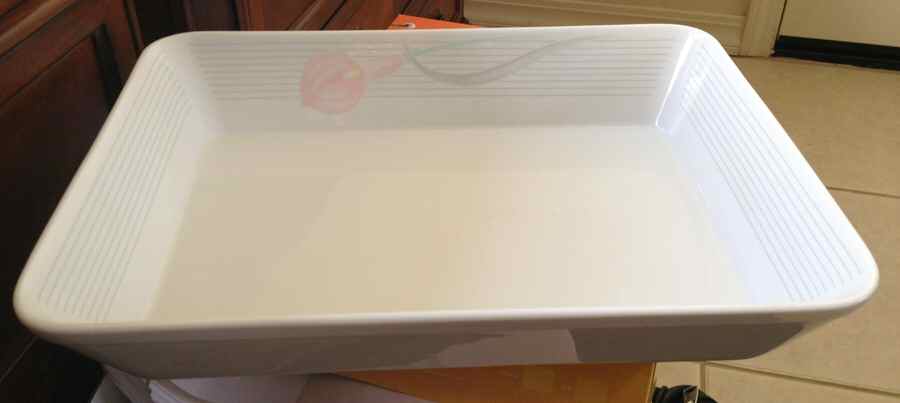 Serenade Pink 12" Rectangular Baker by Mikasa-1