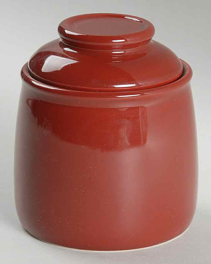 Separates Red Sugar Bowl & Lid by Mikasa-1