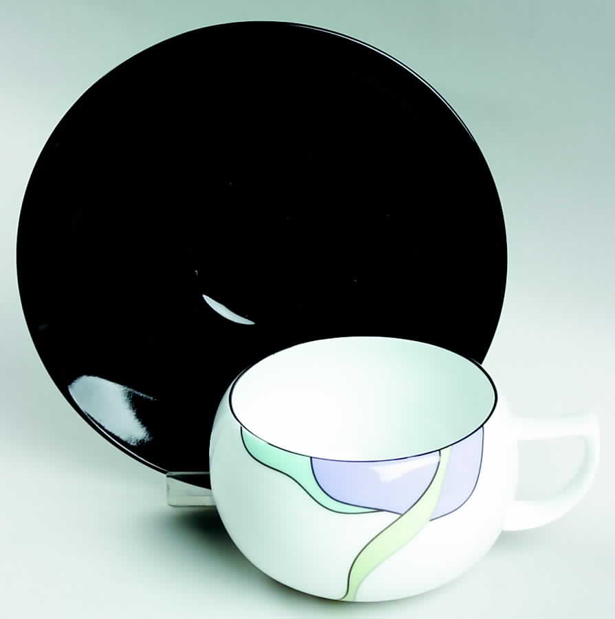 Sea Spray Flat Cup & Saucer Set by Mikasa-1