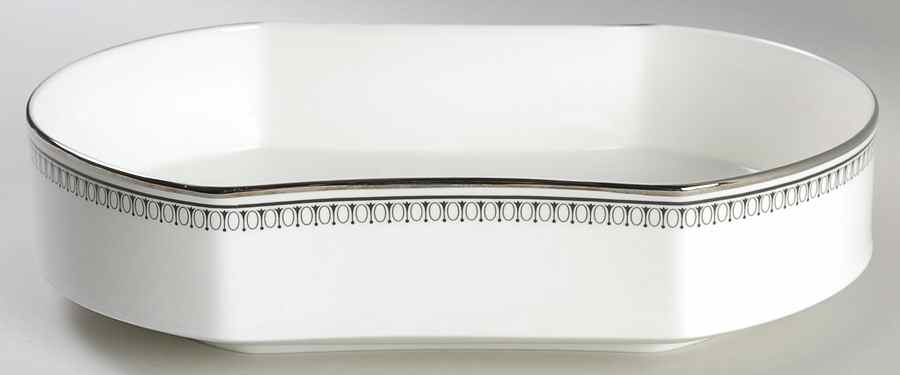 Seville (Black Border) 10" Oval Vegetable Bowl by Mikasa-1