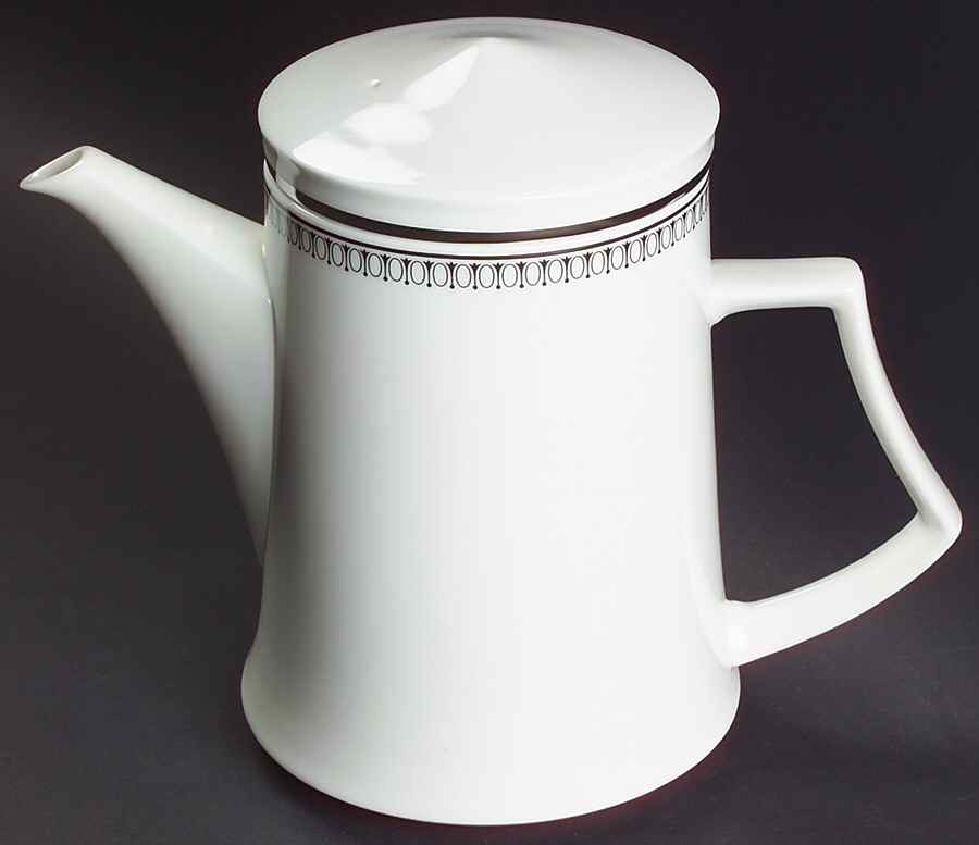 Seville (Black Border) Teapot & Lid by Mikasa-1