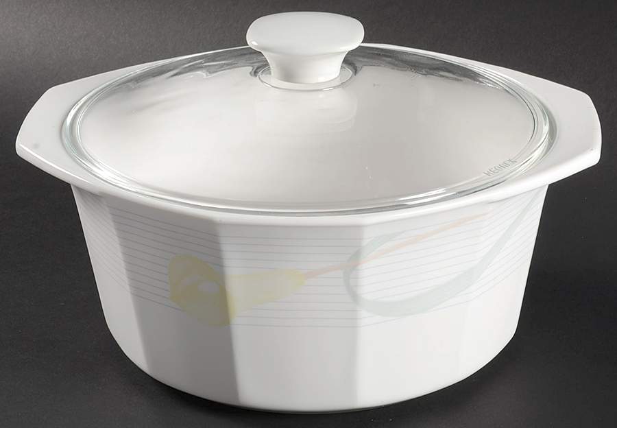 Serenade Yellow 2 Qt Round Covered Casserole by Mikasa-1