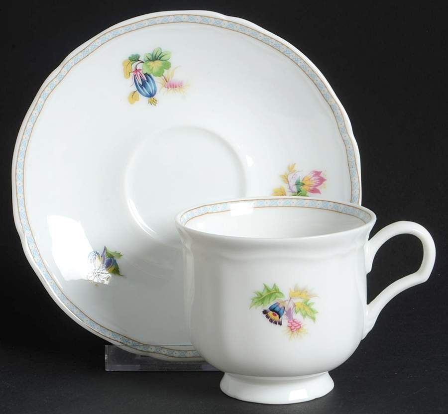 Shaughnessy Footed Cup & Saucer Set by Mikasa-1