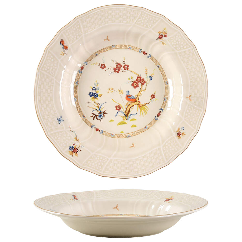 Shangri-La (D1001, Fine Ivory) Large Rim Soup Bowl by Mikasa-1