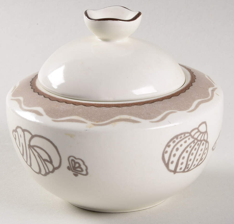 Shoreline Sugar Bowl & Lid by Mikasa-1