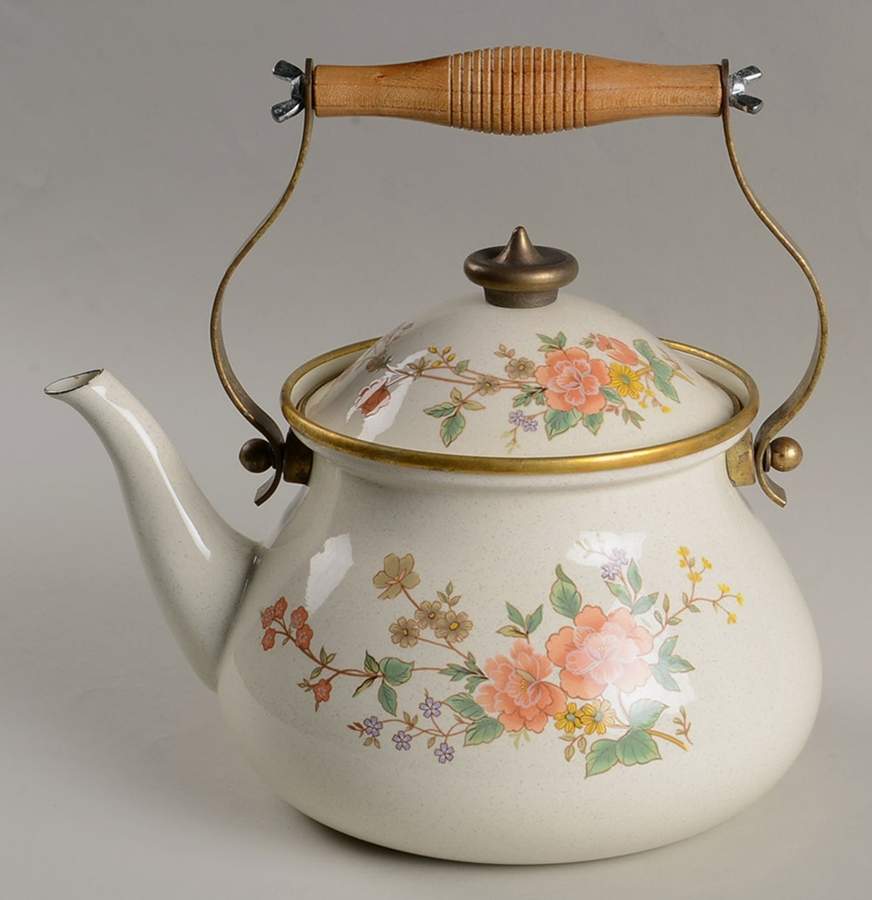 Silk Bouquet Metal Kettle & Lid by Mikasa-1