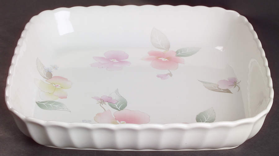 Silk Blossoms 10" Square Baker by Mikasa-1