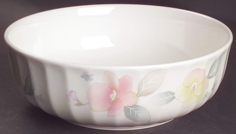 Silk Blossoms 8" Round Vegetable Bowl by Mikasa-1