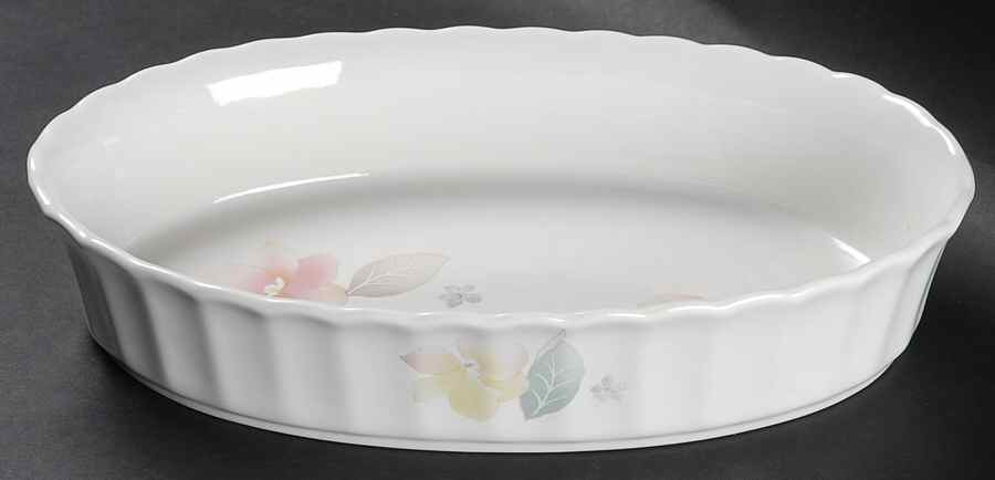 Silk Blossoms 10" Oval Baker by Mikasa-1