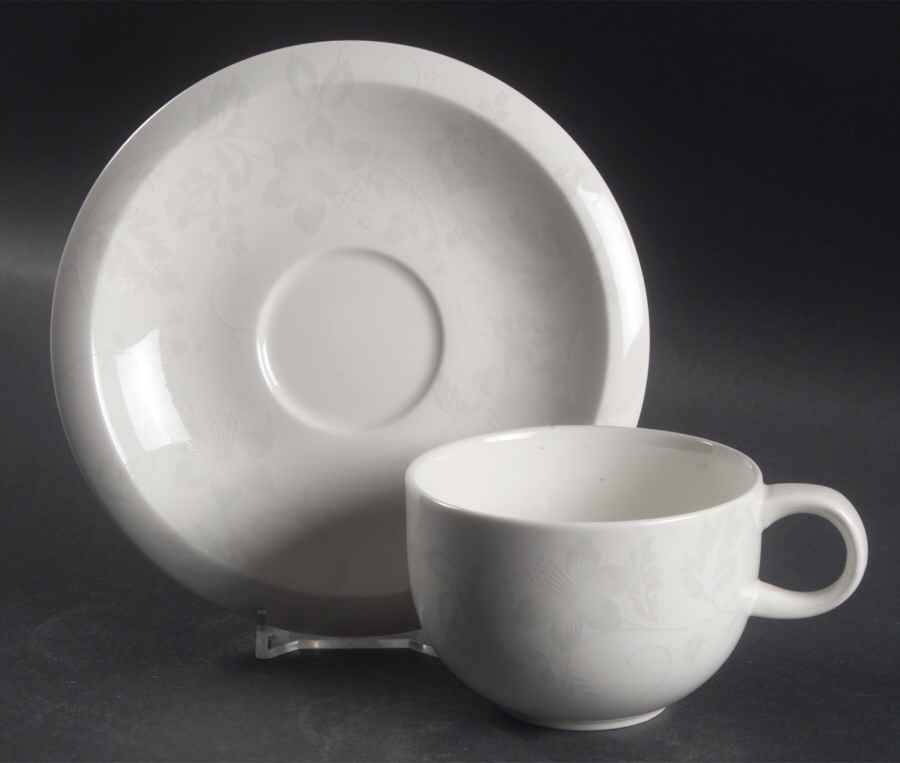 Silk Brocade Flat Cup & Saucer Set by Mikasa-1
