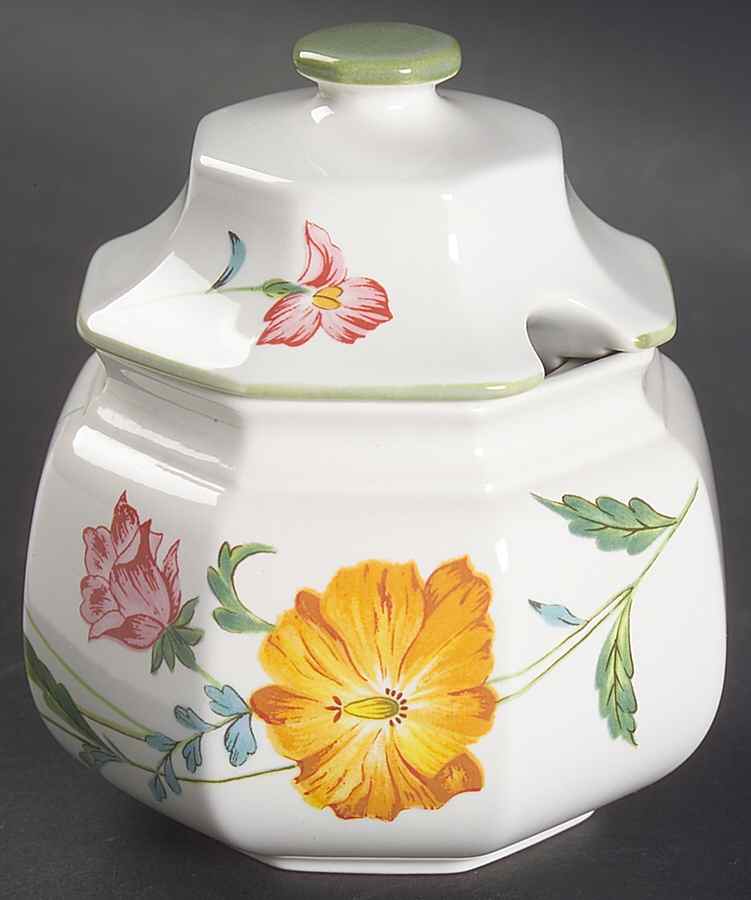 Sidewalk Cafe Sugar Bowl & Lid by Mikasa-1