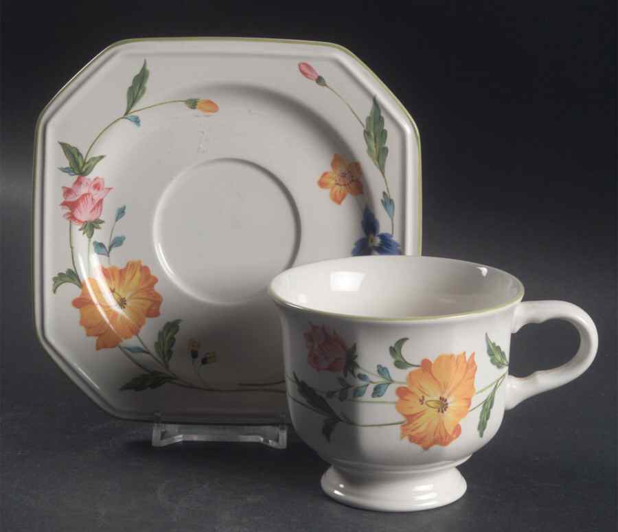 Sidewalk Cafe Footed Cup & Saucer Set by Mikasa-1