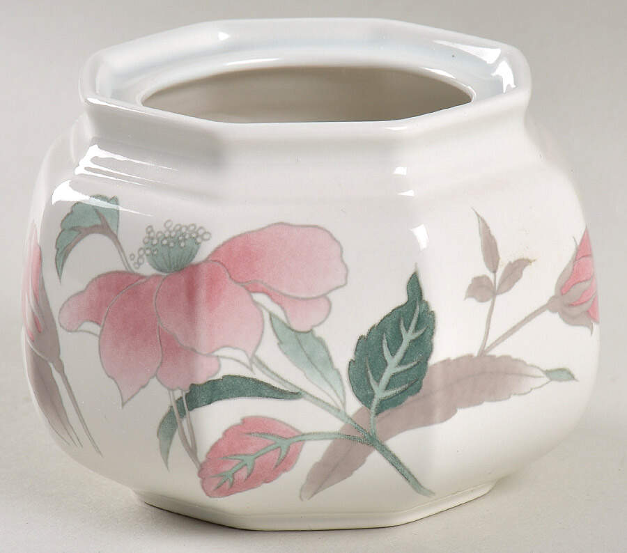 Silk Flowers Sugar Bowl No Lid by Mikasa-1