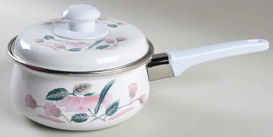 Silk Flowers 1.5 Quart Saucepan with Lid by Mikasa-1