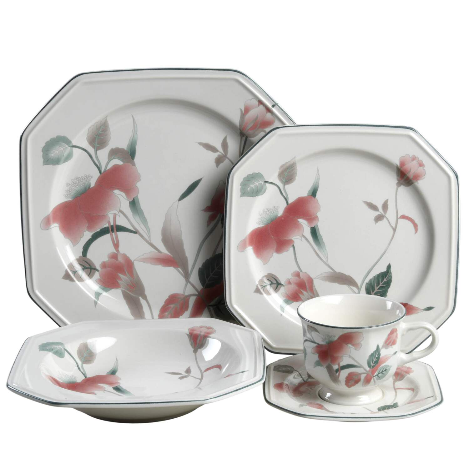 Silk Flowers 40 Piece Estate Set by Mikasa-1