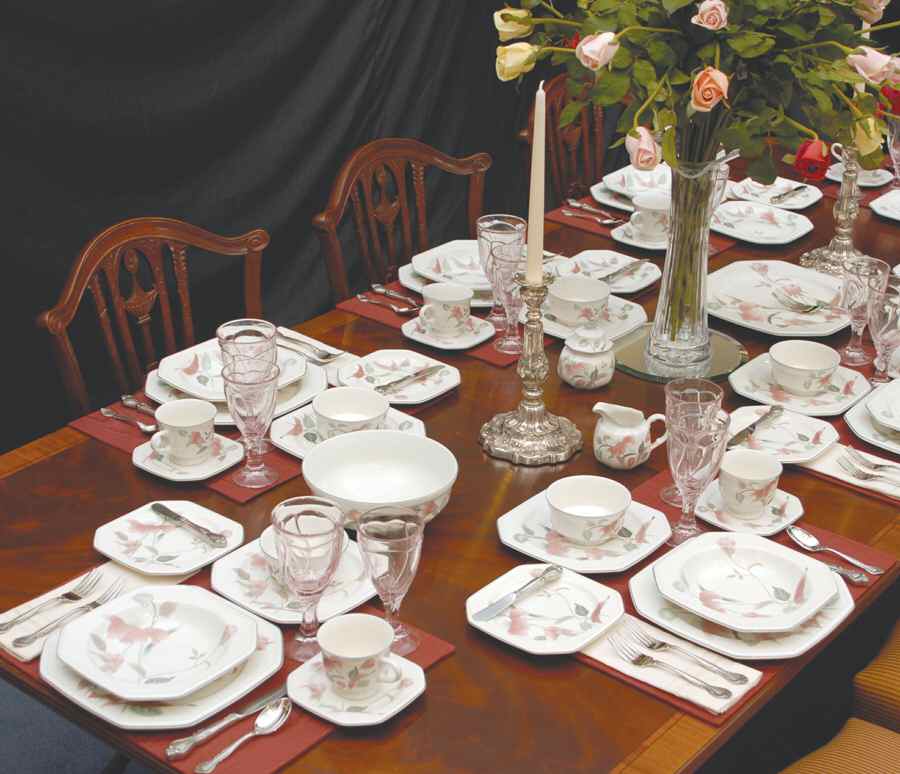 Silk Flowers 61 Piece Estate Set by Mikasa-1