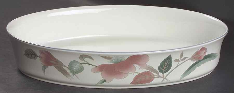 Silk Flowers 12" Oval Baker by Mikasa-1