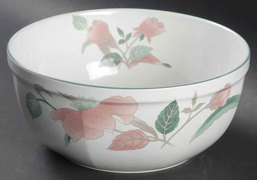 Silk Flowers 7" Round Vegetable Bowl by Mikasa-1