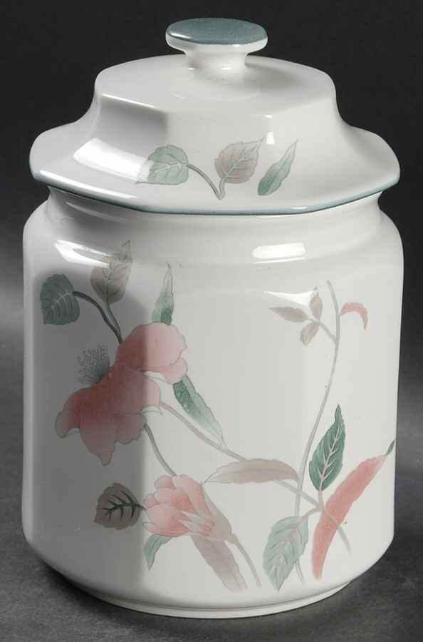 Silk Flowers Medium Canister & Lid by Mikasa-1