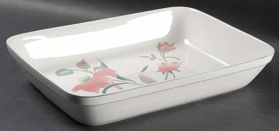 Silk Flowers 13"  Rectangular Baker by Mikasa-1