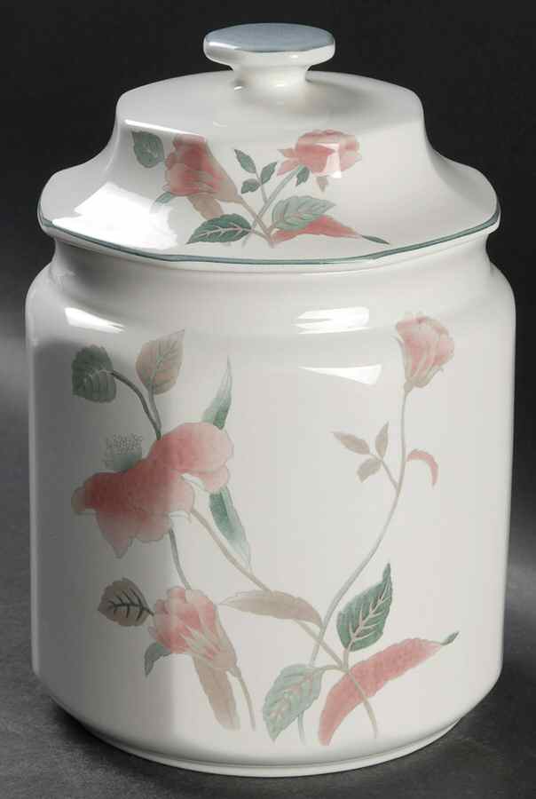 Silk Flowers Large Canister & Lid by Mikasa-1