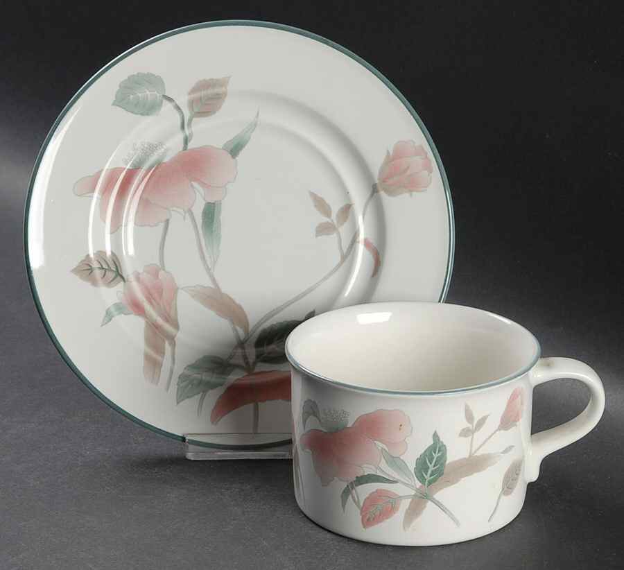 Silk Flowers Oversized Cup & Saucer Set by Mikasa-1