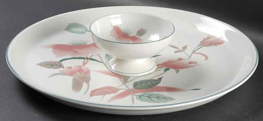 Silk Flowers 2 Pc Chip & Dip Set (Uses the Crudite Dip/Sherbet) by Mikasa-1