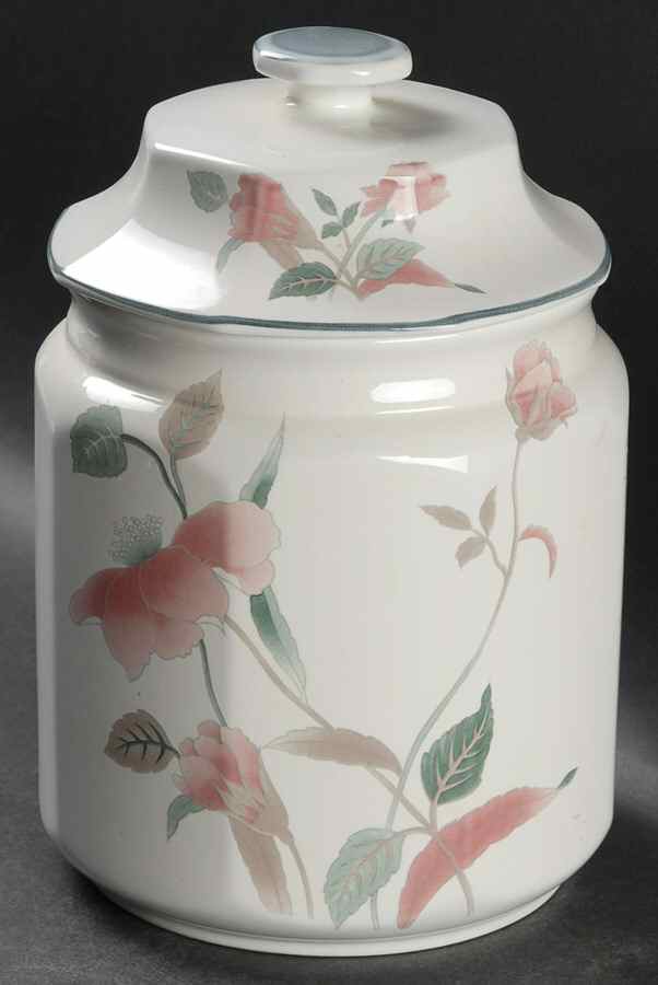 Silk Flowers Extra Large Canister & Lid by Mikasa-1