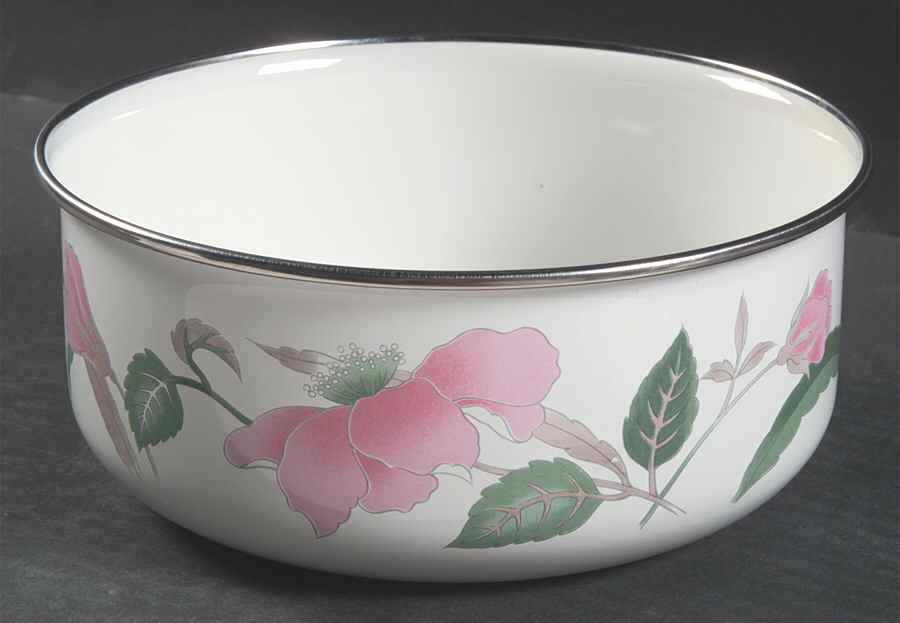 Silk Flowers 7" Metal Bowl by Mikasa-1