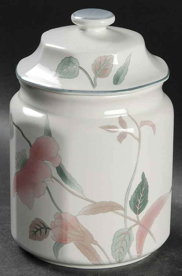 Silk Flowers Small Canister & Lid by Mikasa-1