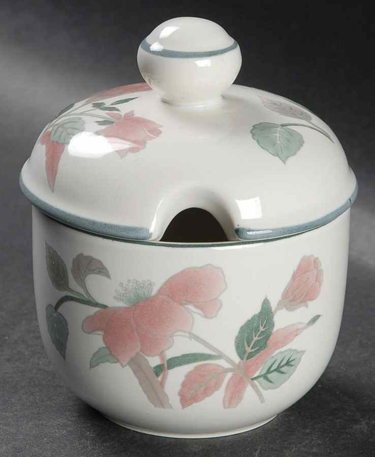 Silk Flowers Jam/Jelly & Lid by Mikasa-1