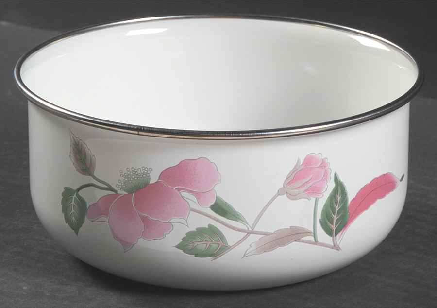 Silk Flowers 6" Metal Bowl by Mikasa-1