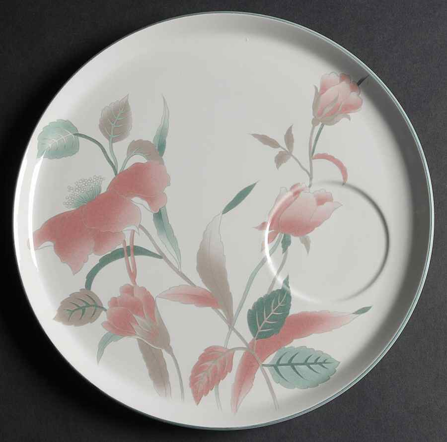 Silk Flowers Snack Plate by Mikasa-1