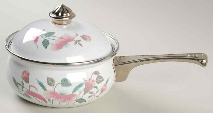 Silk Flowers 1 Qt Metal Saucepan by Mikasa-1