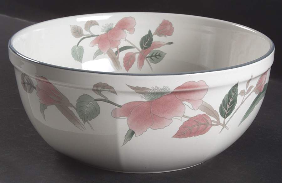 Silk Flowers 9" Round Vegetable Bowl by Mikasa-1