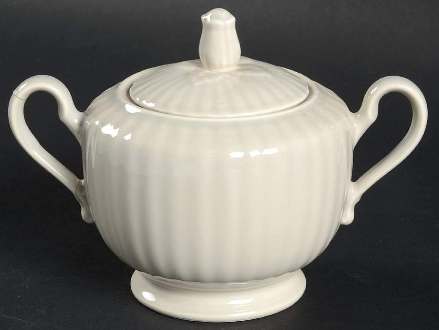 Silver Fern Sugar Bowl & Lid by Mikasa-1