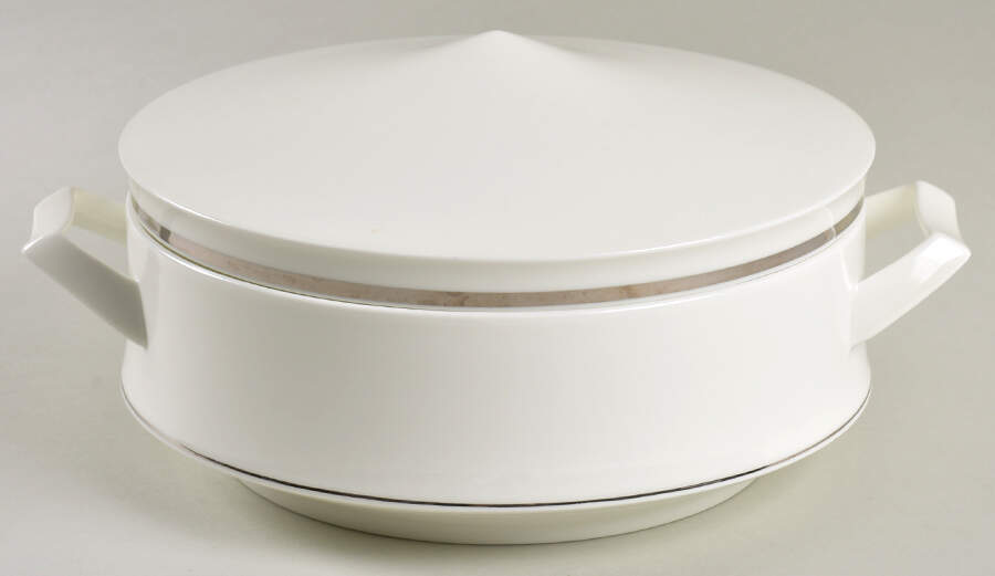 Silver Halo Round Covered Vegetable by Mikasa-1