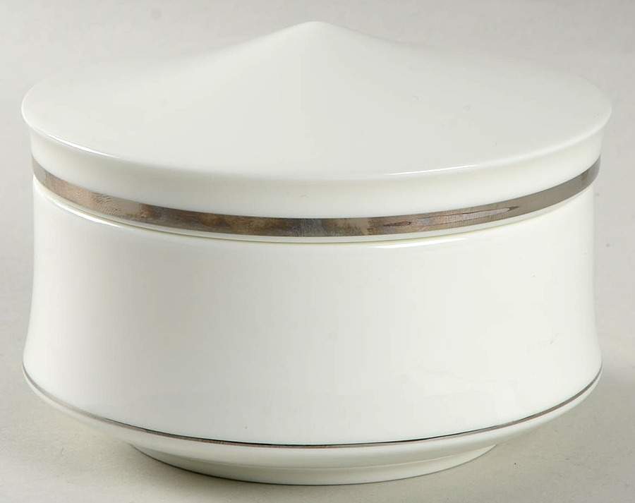 Silver Halo Sugar Bowl & Lid by Mikasa-1