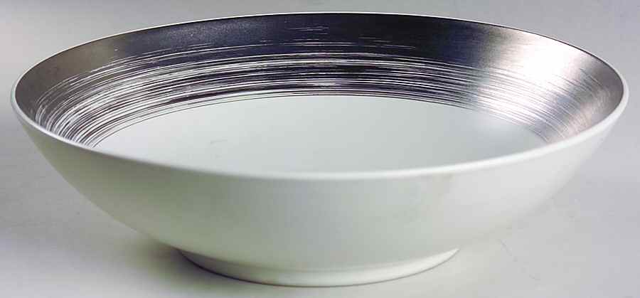 Silver Halo 9" Round Vegetable Bowl by Mikasa-1