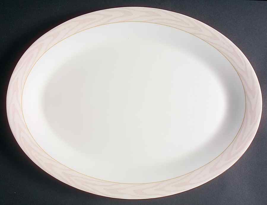 Silk Moire 14" Oval Serving Platter by Mikasa-1