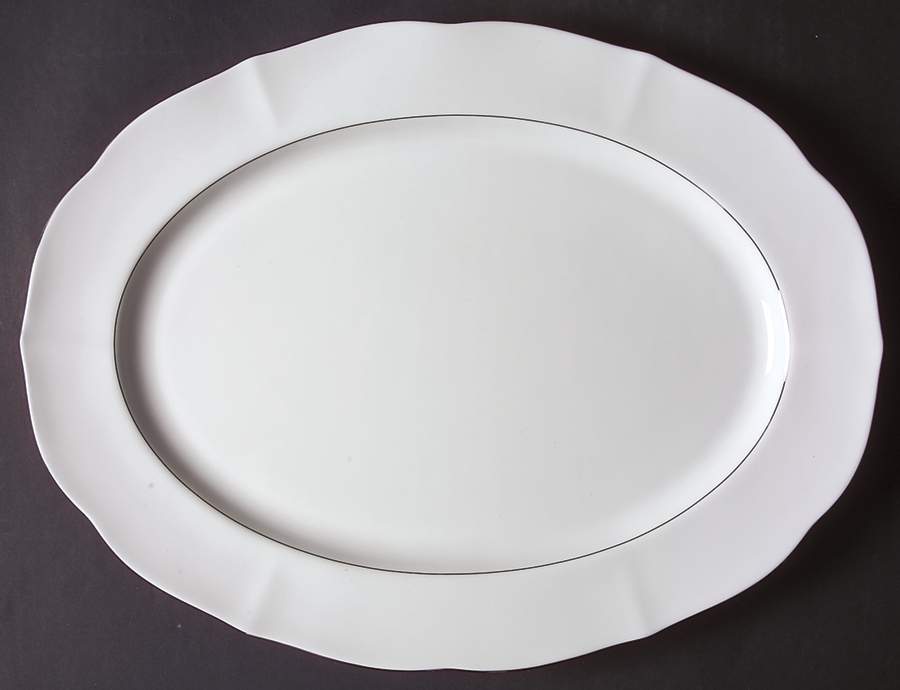 Silver Moon 14" Oval Serving Platter by Mikasa-1