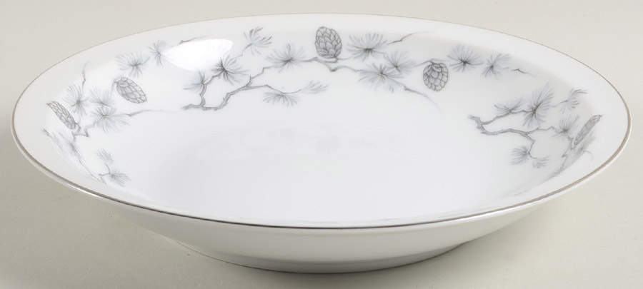 Silver Pine Rim Soup Bowl by Mikasa-1