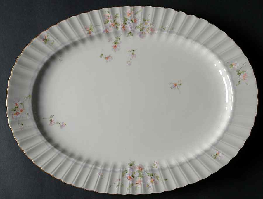 Silver Shadow 14" Oval Serving Platter by Mikasa-1