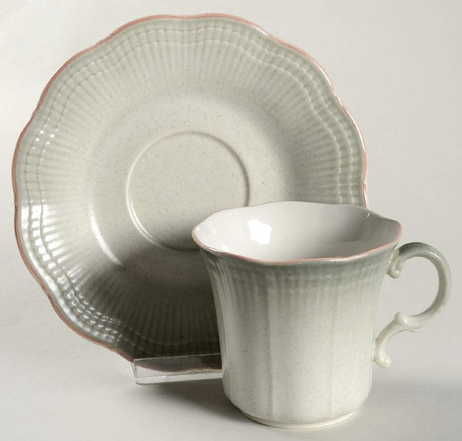 Signs of Spring Flat Cup & Saucer Set by Mikasa-1