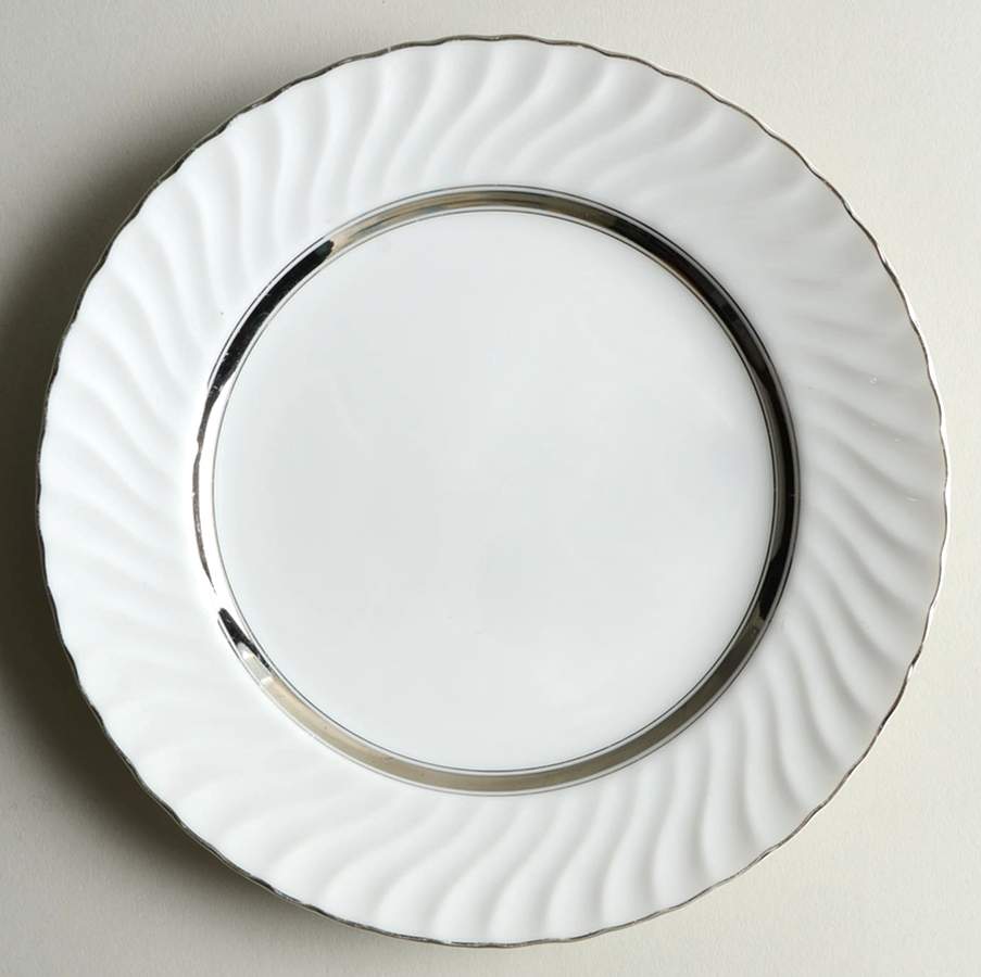 Silver Swirl Salad Plate by Mikasa-1
