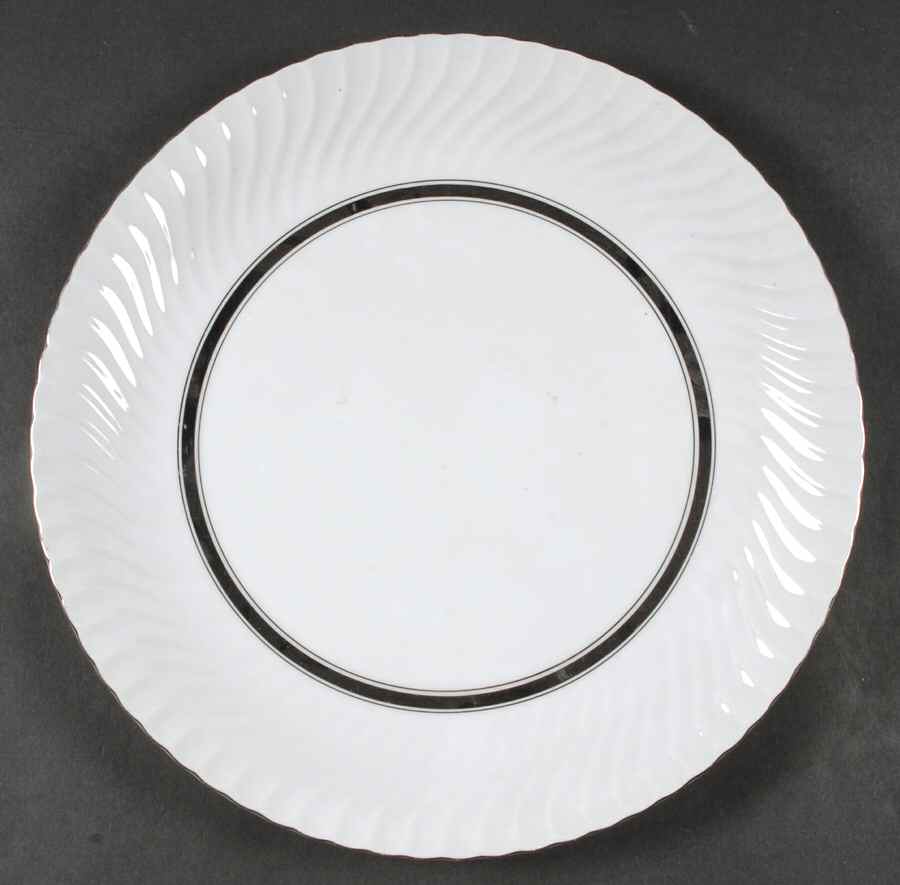 Silver Swirl 12" Chop Plate (Round Platter) by Mikasa-1