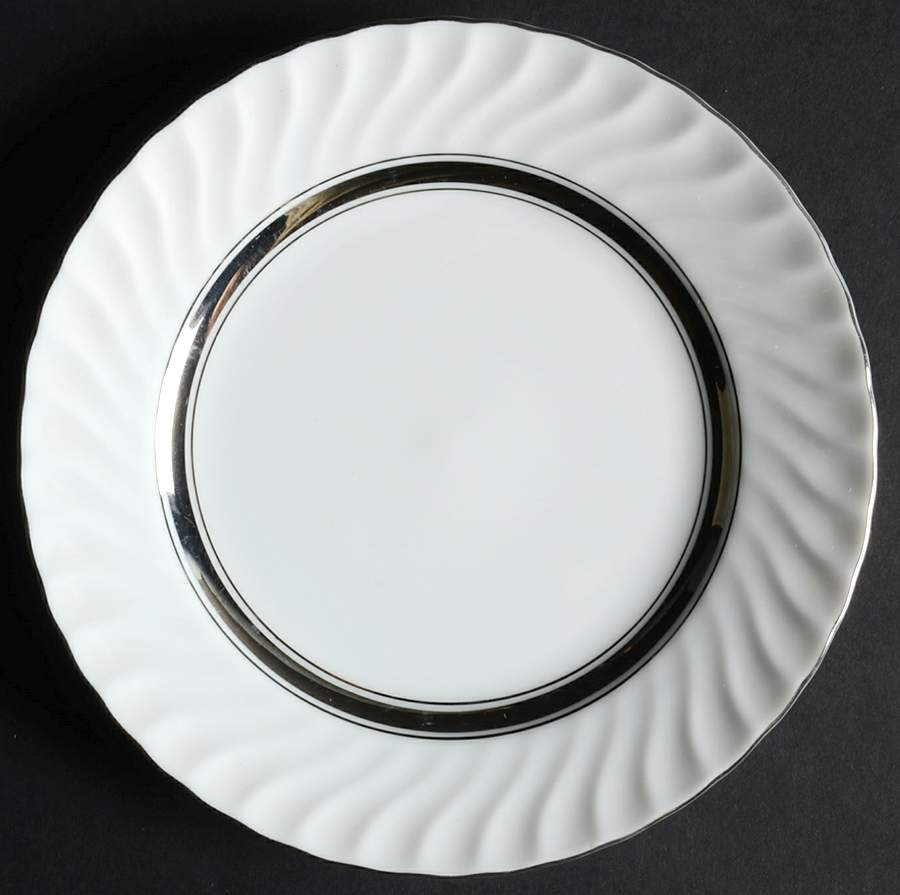 Silver Swirl Bread & Butter Plate by Mikasa-1