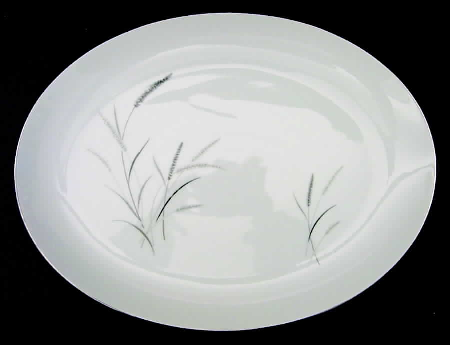 Silver Wheat (5655) 16" Oval Serving Platter by Mikasa-1