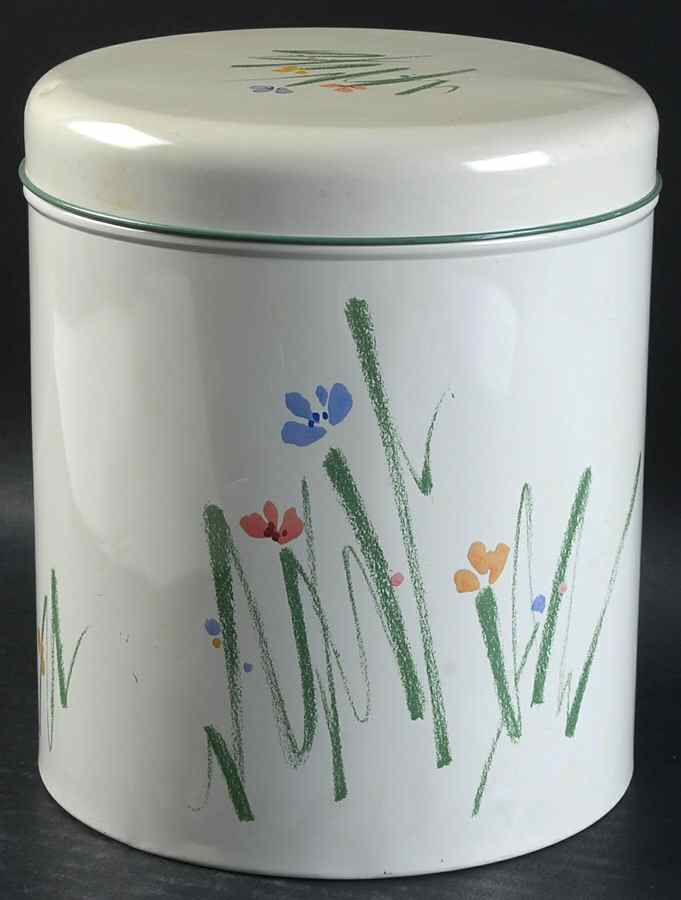 Sketch Book Large Metal Canister & Lid by Mikasa-1